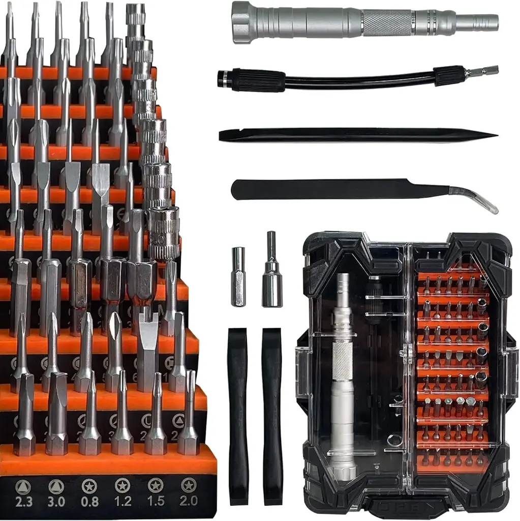 WEDO Jeu de 62 tournevis de précision, mini tournevis magnétique professionnel avec 54PCS Bits