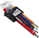 WEDO Jeu de 9 Clés Allen multicolores hexagonales 1.5-10mm, à bras extra long