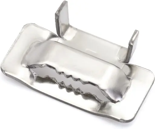 [013770] Boucle de cerclage 19mm en Inox pour feuillard 17-20mm | Boîte de 100 pièces