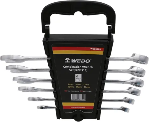 [WD003C6] WEDO Lot de 6 clés mixtes en acier au chrome vanadium DIN3113