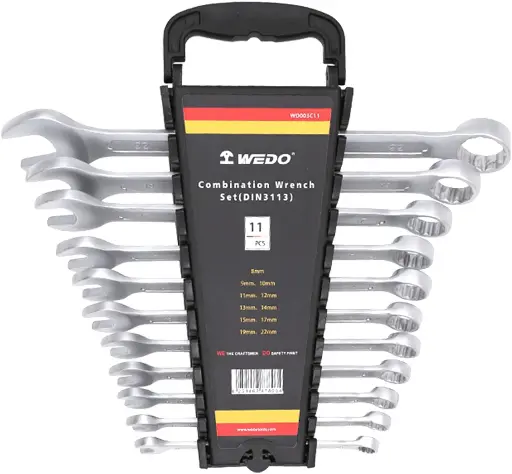 [WD003C11] WEDO Lot de 11 clés mixtes en acier au chrome vanadium DIN3113  