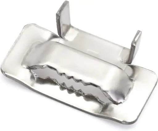 [003664] Boucle de cerclage 16mm en Inox pour feuillard 14-16mm | Boîte de 100 pièces