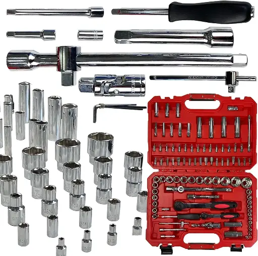 [WD157M-94] WEDO Jeu de 94 clés à douille 6 pans 1/4'' & 1/2'' Cliquet, métrique  