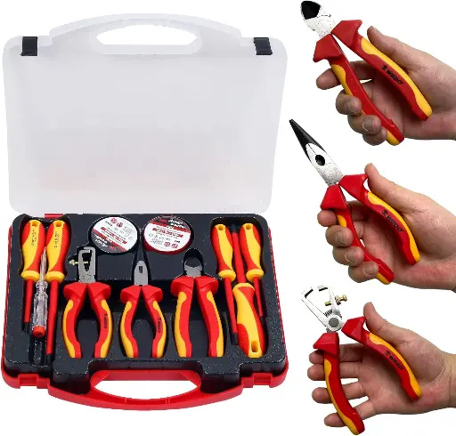 [IN544E-11] WEDO Jeu de 11 Tournevis et Pinces outils électricien isolé VDE 1000V 
