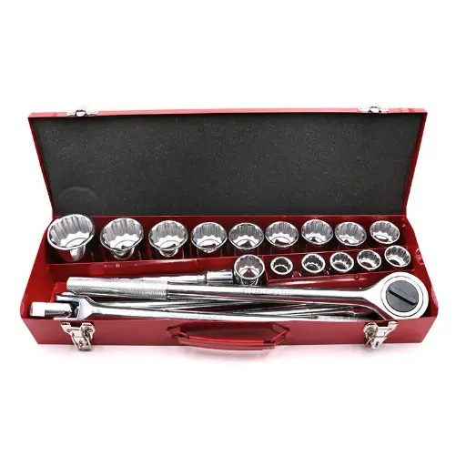 [WD157W-21] WEDO Jeu de 21 clés à douille 12 pans 3/4'' Cliquet, métrique 