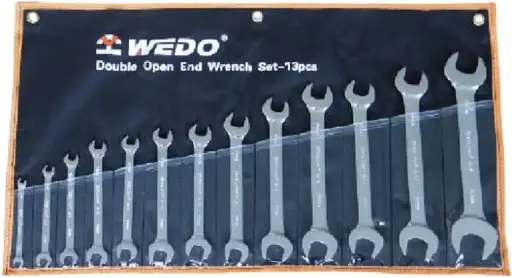 [WD001B13] WEDO Jeu de 13 clés à fourche double 6 à 32mm, acier CRV DIN3310 
